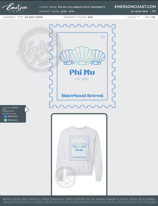 EC-9236 NEW Phi Mu Columbus State University 2026 - RTR
