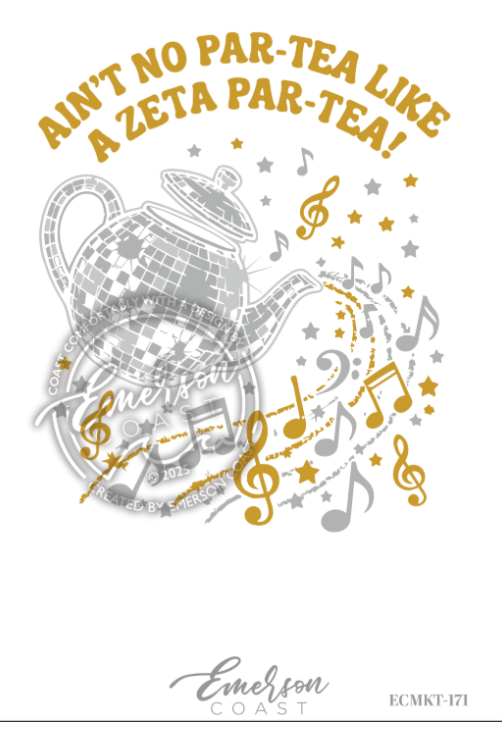 Zeta Tea Party Bid Day Design