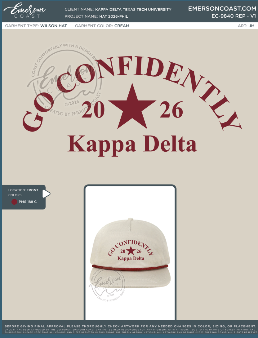 EC-9840 REP Kappa Delta Texas Tech University Hat 2026-PHIL