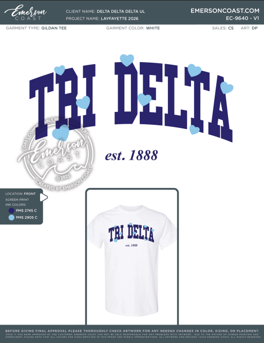 EC-9640 REP Delta Delta Delta University of Louisiana Layfayette 2026 -  PR