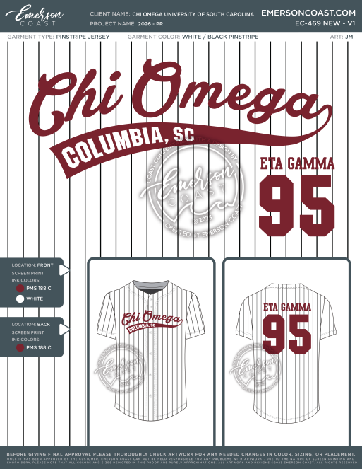 EC-469 NEW Chi Omega University of South Carolina 2026 - PR
