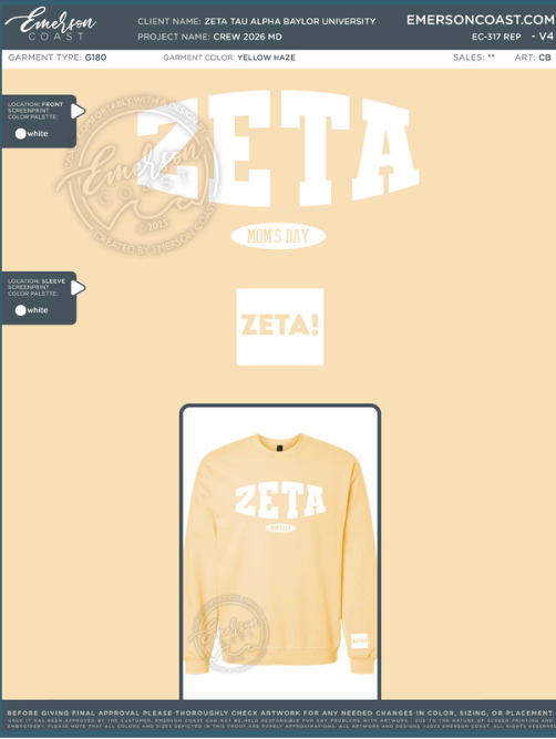 EC-317 REP Zeta Tau Alpha Baylor University Crew 2026 MD