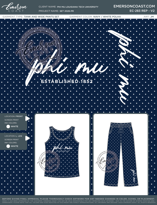 EC-283 REP Phi Mu Louisiana Tech University Set 2026 PR