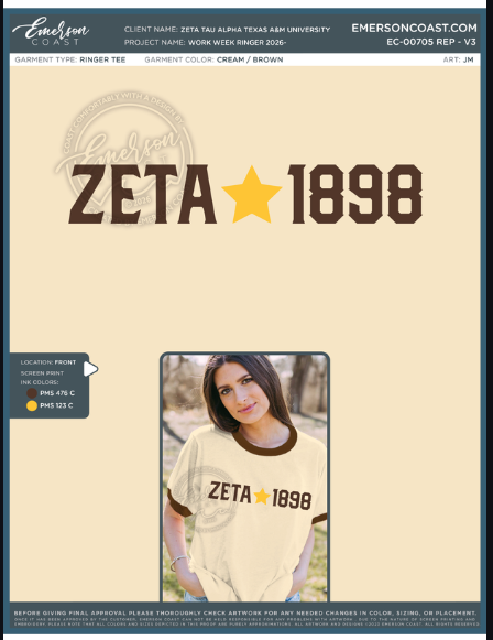 EC-00705 REP Zeta Tau Alpha Texas A&M University Work Week Ringer 2026