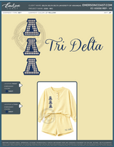 EC-00056 REP Delta Delta Delta University of Arkansas - Henley & Shorts