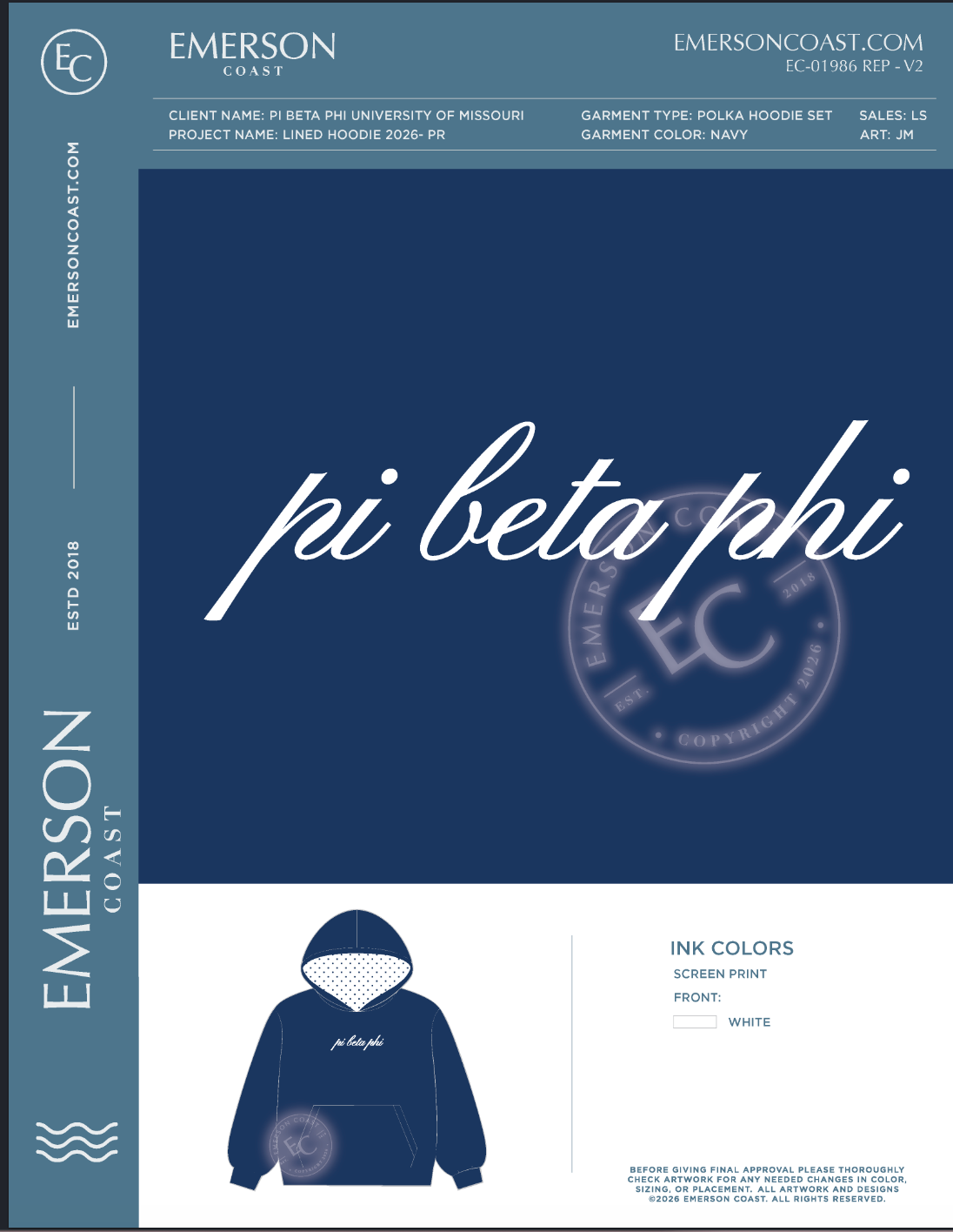 EC-01986 REP Pi Beta Phi University of Missouri Lined Hoodie 2026- PR