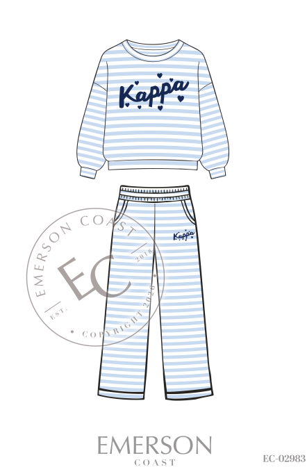EC-02983 REP Kappa Kappa Gamma University of Alabama Striped Set 2026-PR