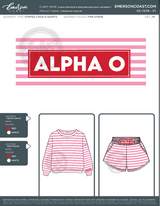 EC-7578 Alpha Omicron Pi Western Kentucky University Striped set 2025-PR