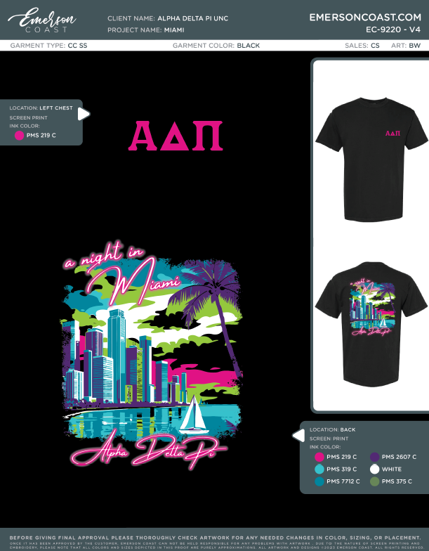 EC-9220 NEW Alpha Delta Pi University of North Carolina Charlotte 2026 - DF