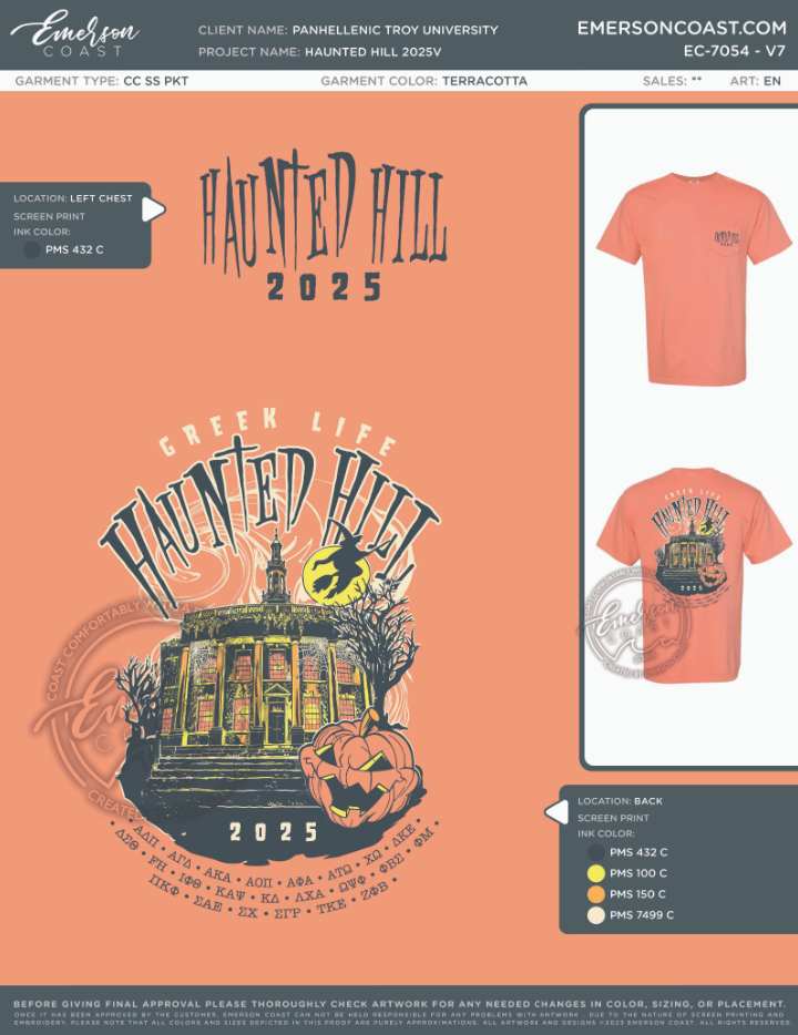 EC-7054 REP Panhellenic Troy University Haunted Hill 2025-HWN