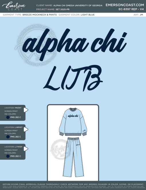 EC-8397 REP Alpha Chi Omega University of Georgia Set 2025-PR