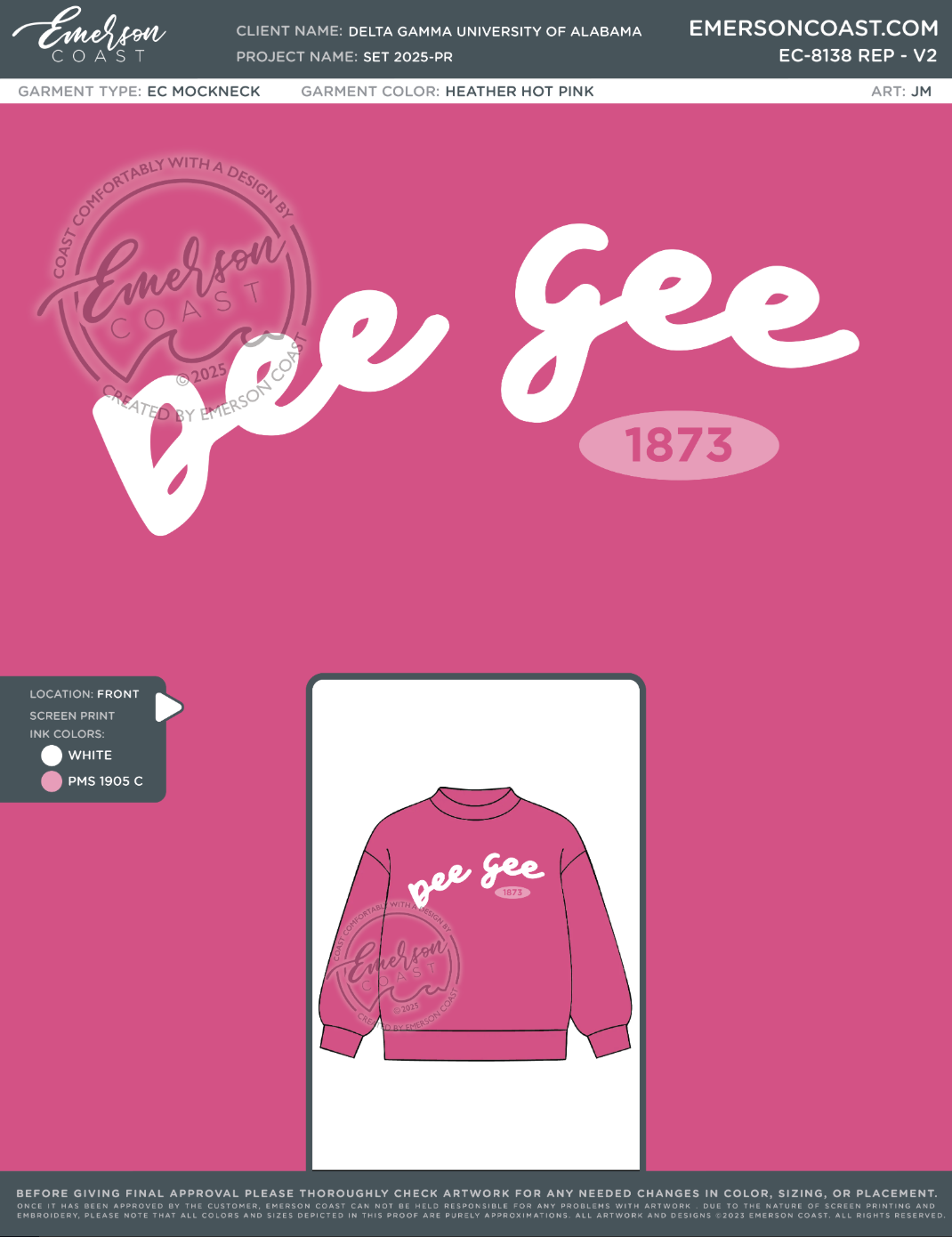 EC-8138 REP Delta Gamma University of Alabama Set 2025-PR