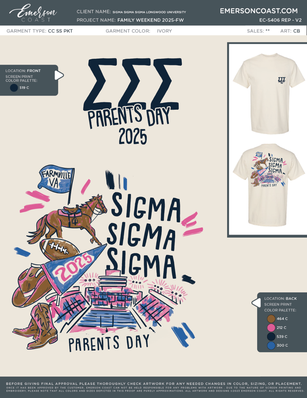 EC-5406 REP Sigma Sigma Sigma Longwood University Family Weekend 2025-FW