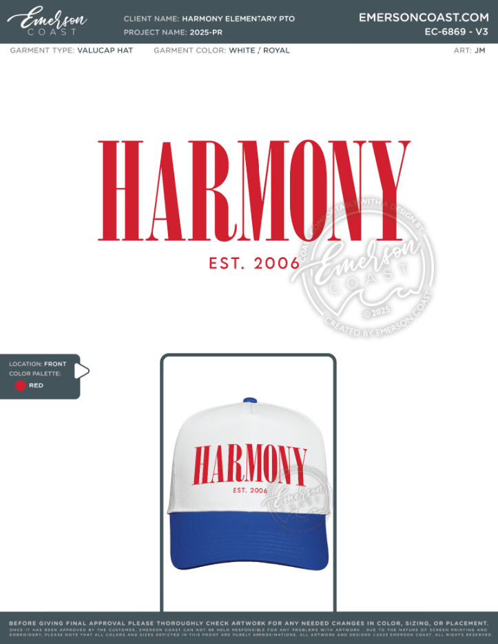 EC-6869-V3 Harmony Elementary PTO 2025-PR