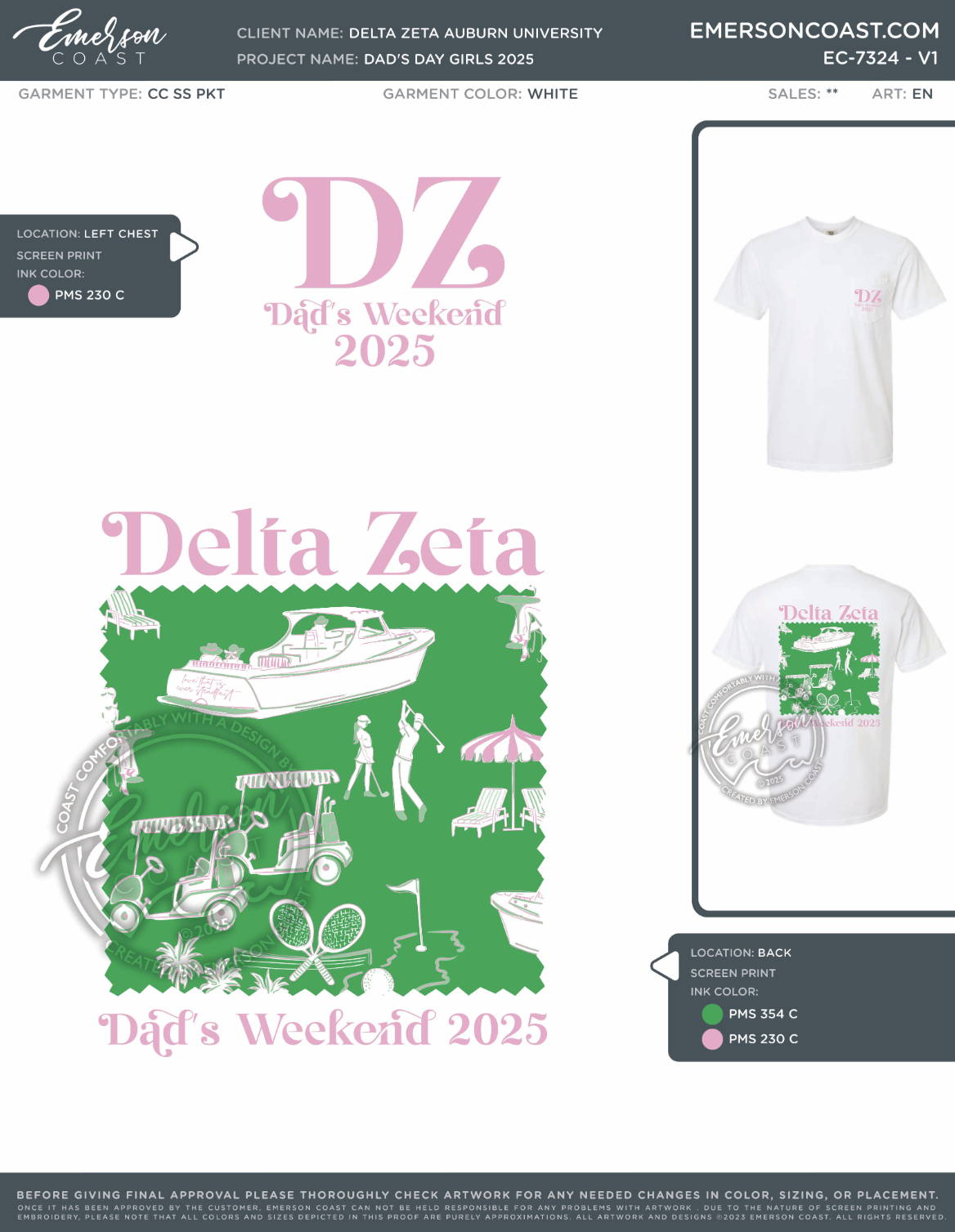 EC-7324 Delta Zeta Auburn University Dad's Day GIRLS 2025-DD