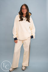 Emerson Coast Sideline Raglan Hoodie & Double-Stripe Wide Leg Pants