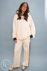 Emerson Coast Sideline Raglan Hoodie & Double-Stripe Wide Leg Pants