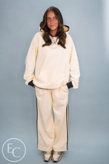 Emerson Coast Sideline Raglan Hoodie & Double-Stripe Wide Leg Pants