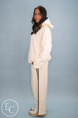 Emerson Coast Sideline Raglan Hoodie & Double-Stripe Wide Leg Pants