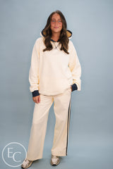 Emerson Coast Sideline Raglan Hoodie & Double-Stripe Wide Leg Pants