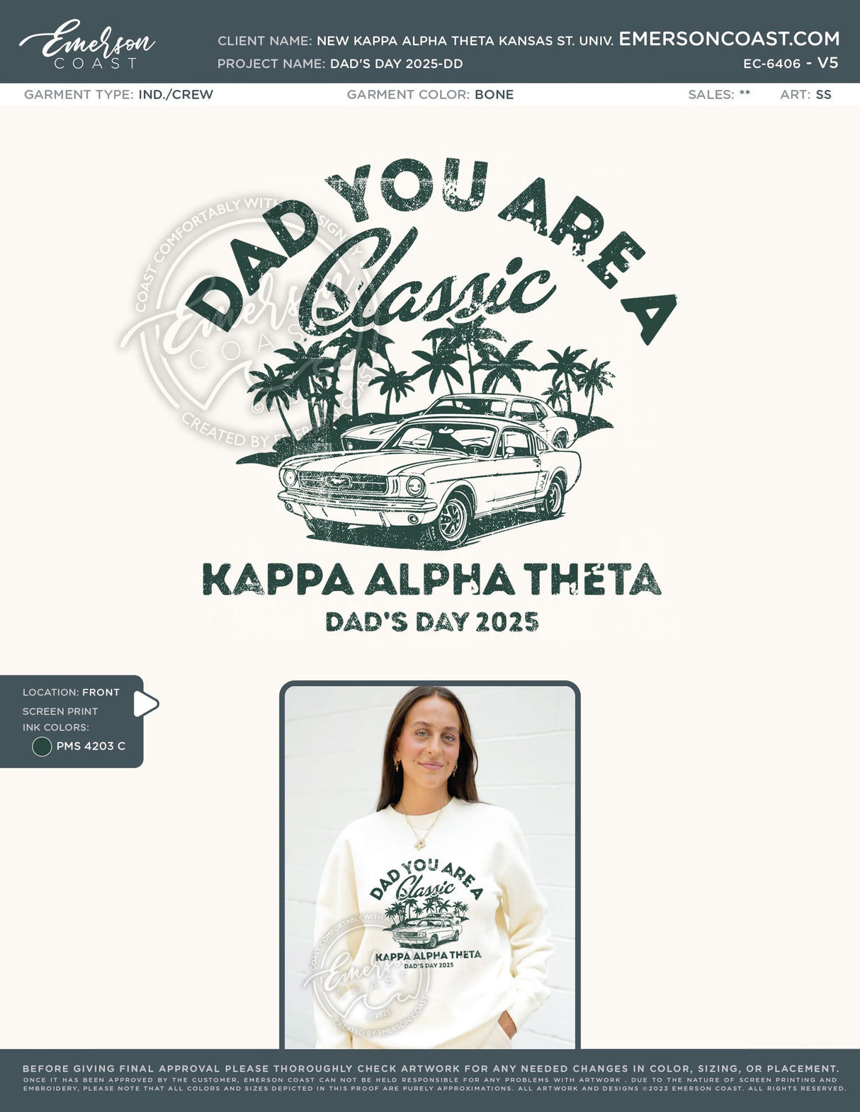 EC-6406 NEW Kappa Alpha Theta Kansas State University Dad's day 2025-DD