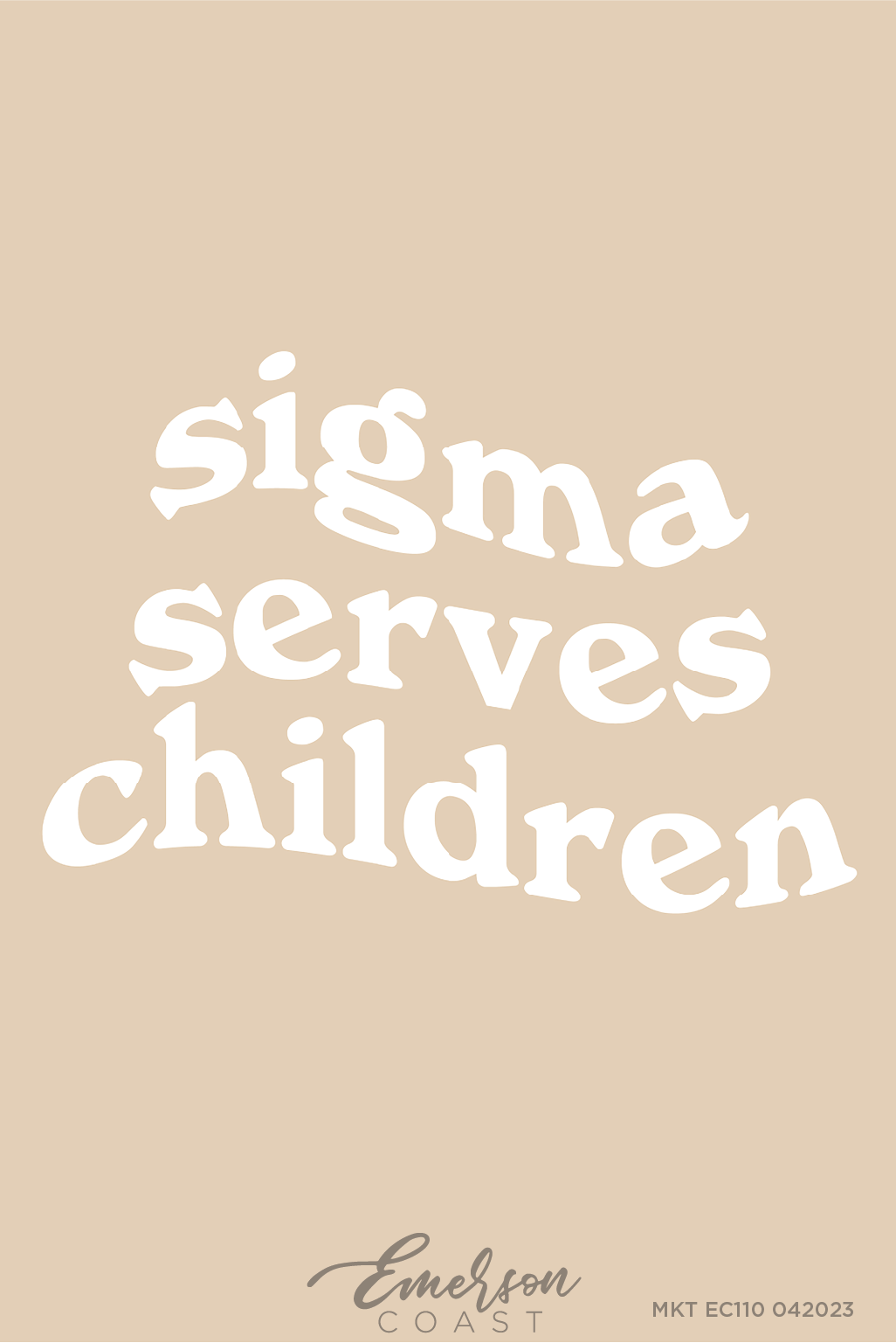 Sigma Serves Children Cream Baby Tee