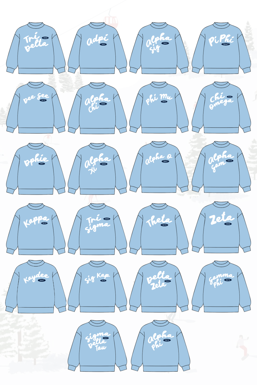 Pi Phi Aspen Mock Neck Sweatshirt