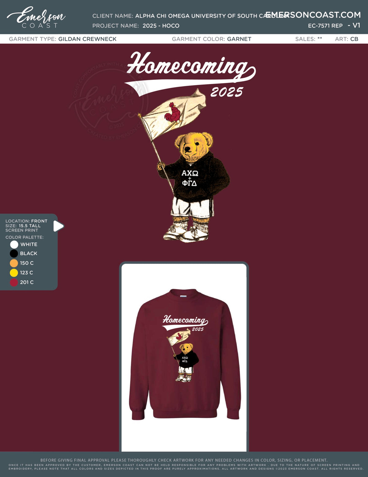 EC-7571 REP Alpha Chi Omega University of South Carolina 2025 - HOCO