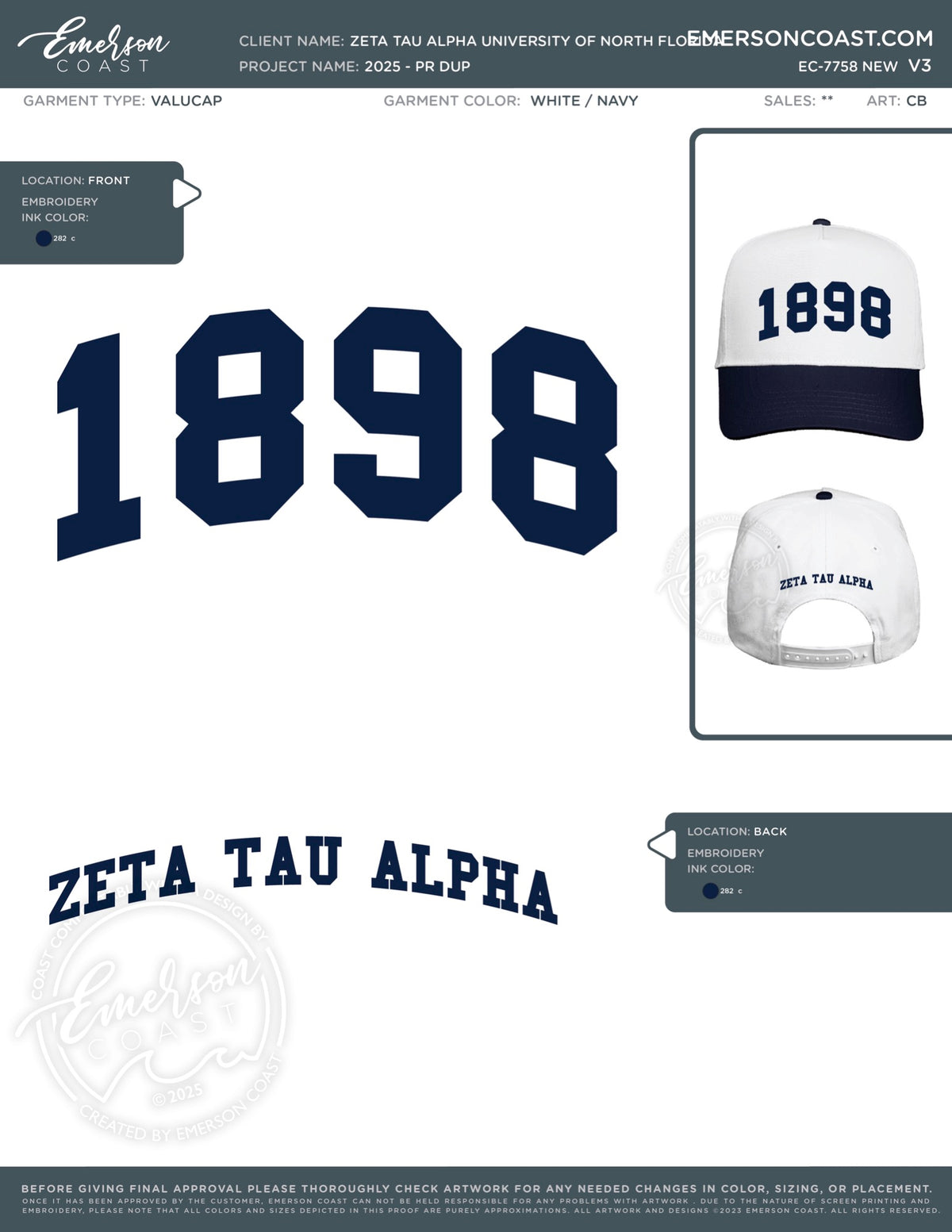 EC-7758 NEW Zeta Tau Alpha University of North Florida 2025 - PR