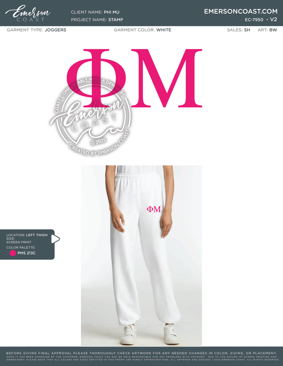 EC-7950 REP Phi Mu Arkansas Tech University Stamp Set 2025-PR