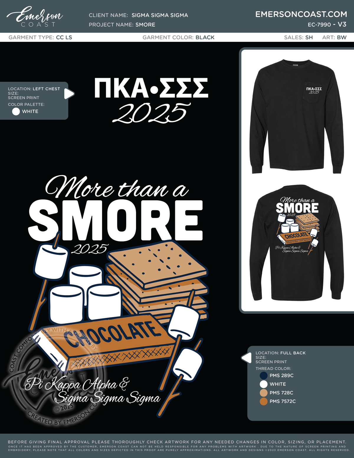 EC-7990 NEW Sigma Sigma Sigma East Carolina University Smore Redesign 2025-DF REORDER