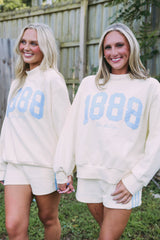 Tri Delta Vintage Varsity Mockneck