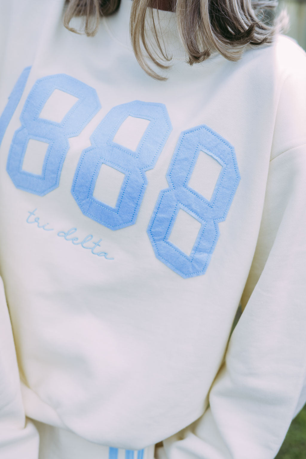 Tri Delta Vintage Varsity Mockneck
