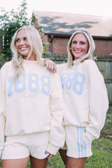 Tri Delta Vintage Varsity Mockneck