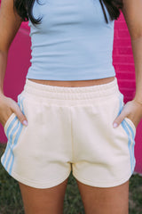 Vintage Varsity Blue Stripe Shorts
