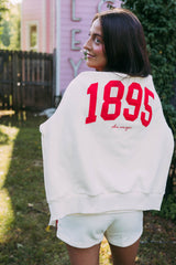 Chi O Vintage Varsity Mockneck