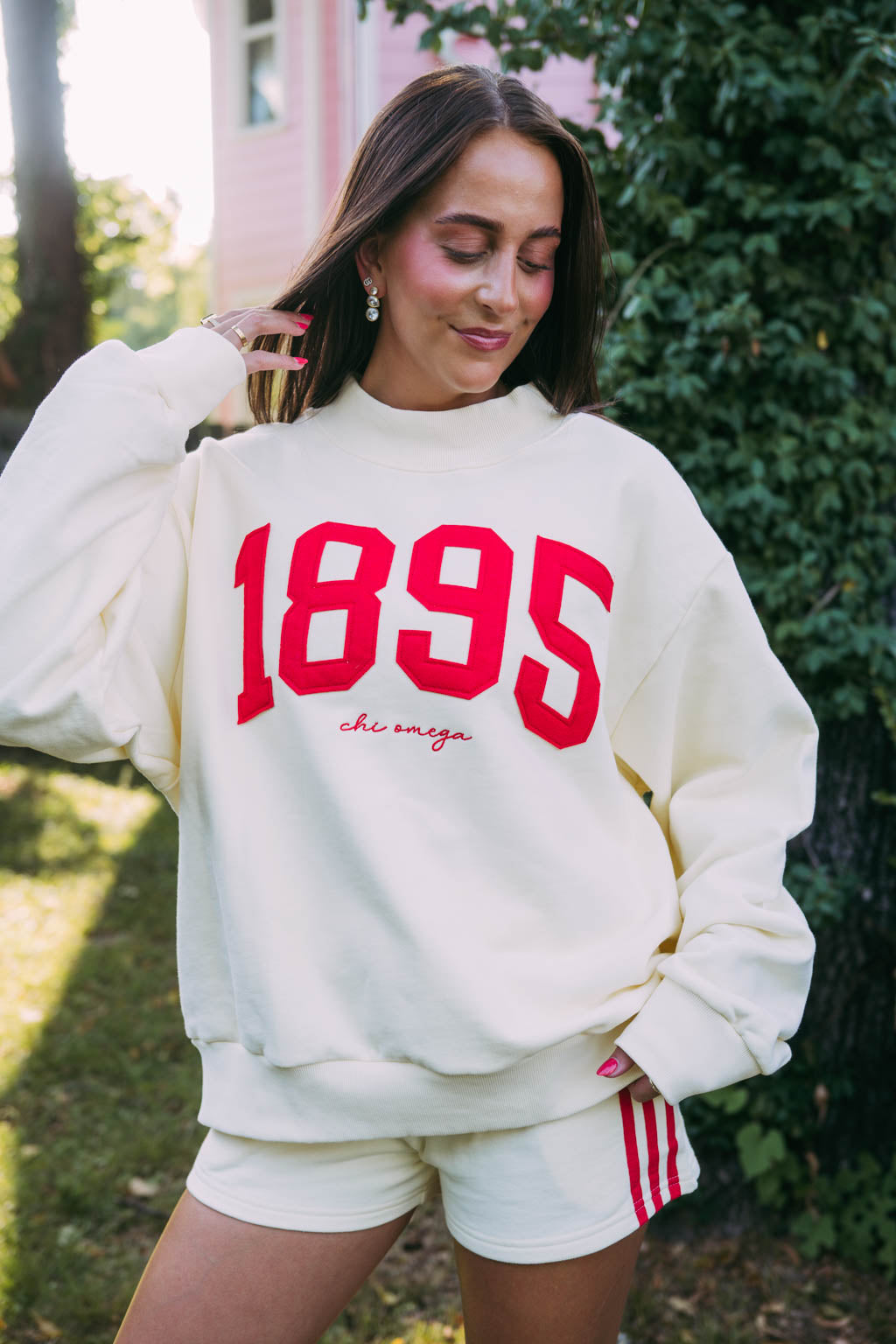 Chi O Vintage Varsity Mockneck