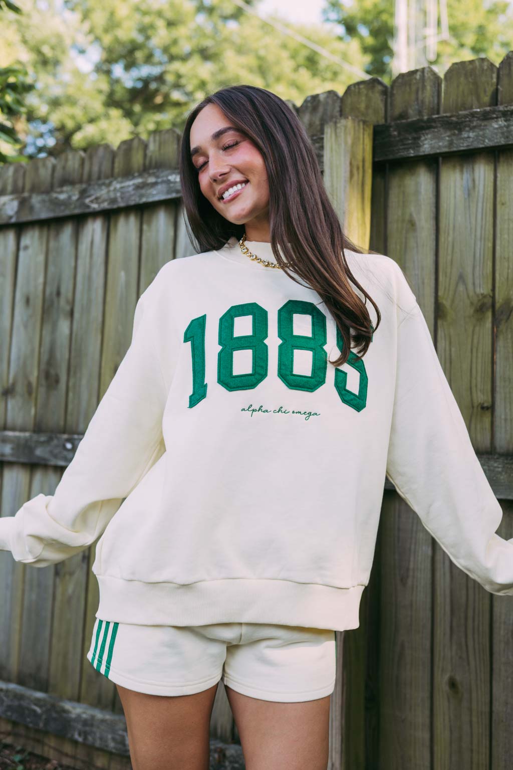 Alpha Chi Omega Vintage Varsity Mockneck