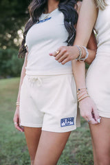 Sorority Embroidered Patch Tank & Shorts Set