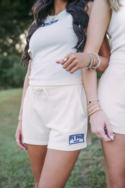 Sorority Embroidered Patch Tank & Shorts Set