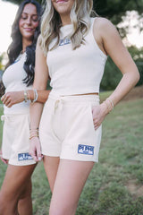 Sorority Embroidered Patch Tank & Shorts Set