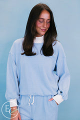 Emerson Coast Blue/White Striped Mockneck and Pants Set