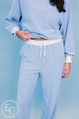 Emerson Coast Blue/White Striped Mockneck and Pants Set