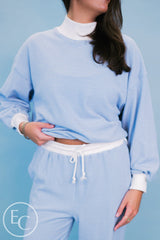 Emerson Coast Blue/White Striped Mockneck and Pants Set