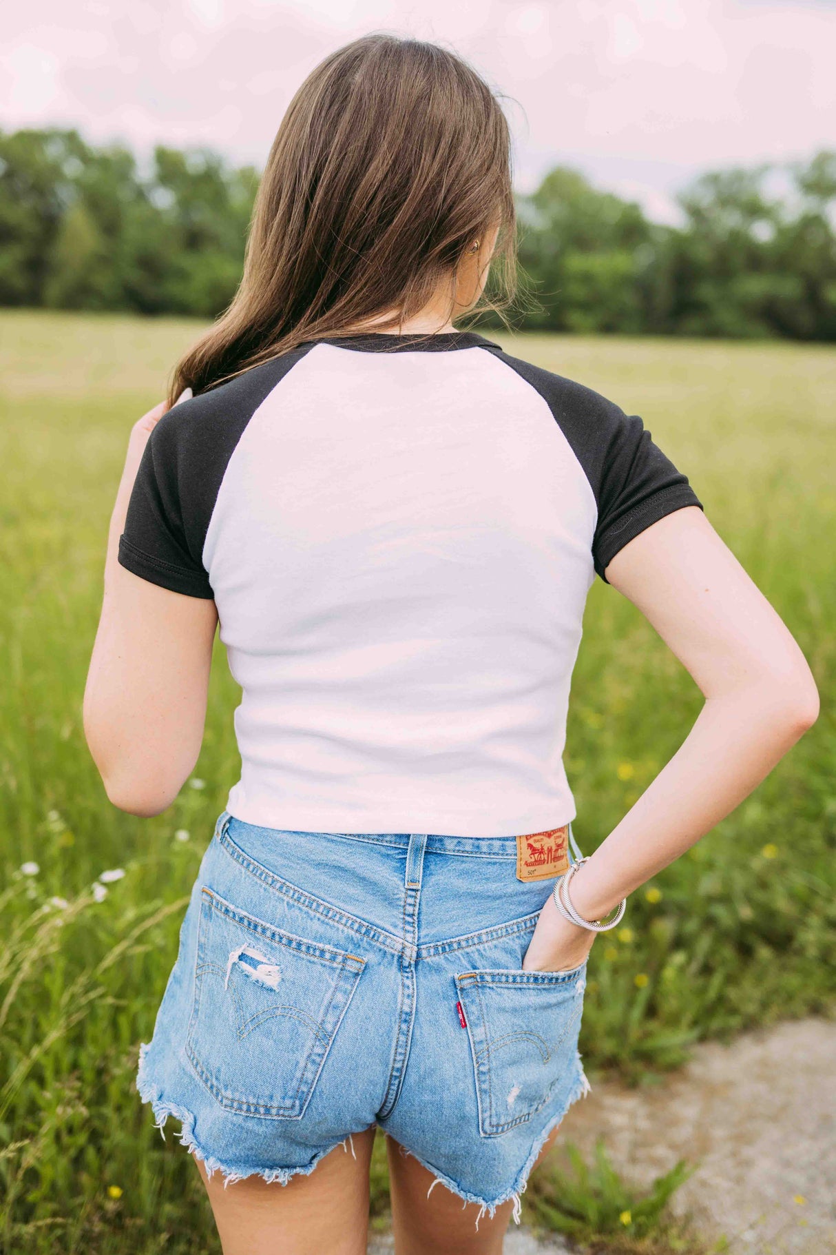 LA Apparel Baby Rib Short Sleeve Raglan