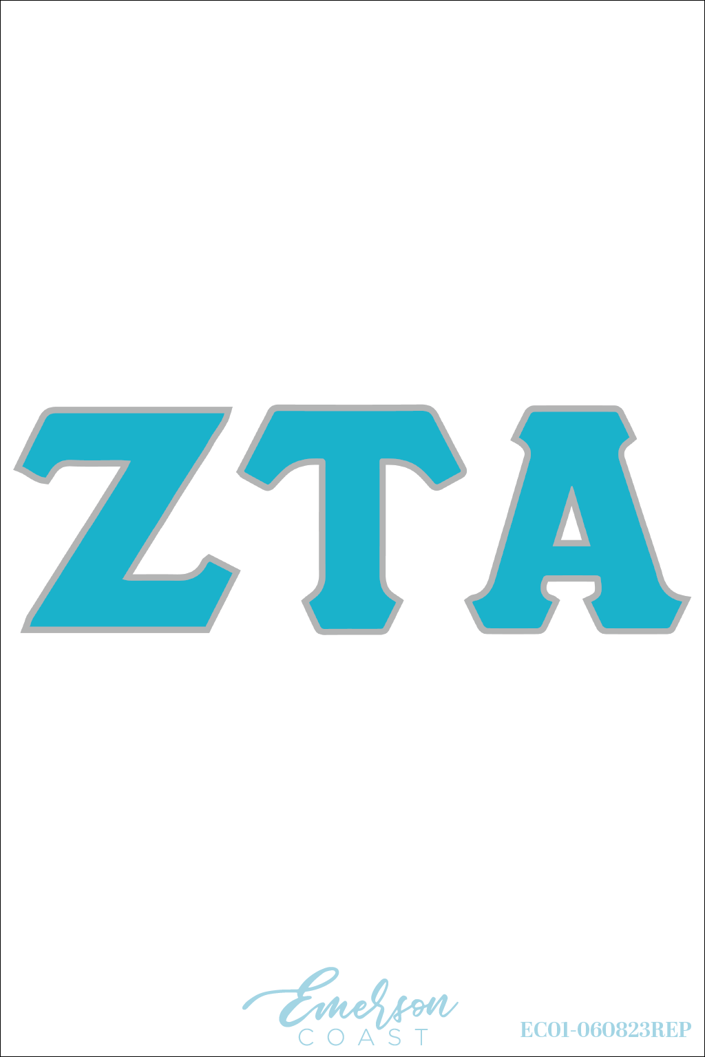 Zeta Tau Alpha Recruitment and Bid Day Greek Letter Jersey