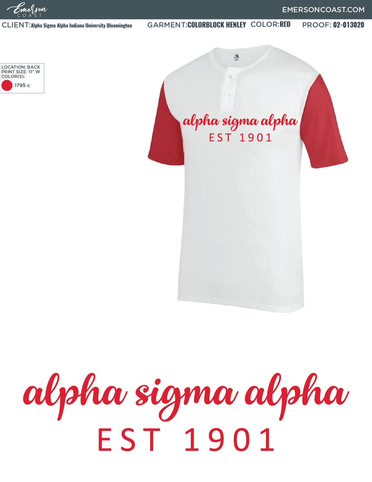 02-013020 Alpha Sigma Alpha Indiana University Bloomington Colorblock Henley 2020-01