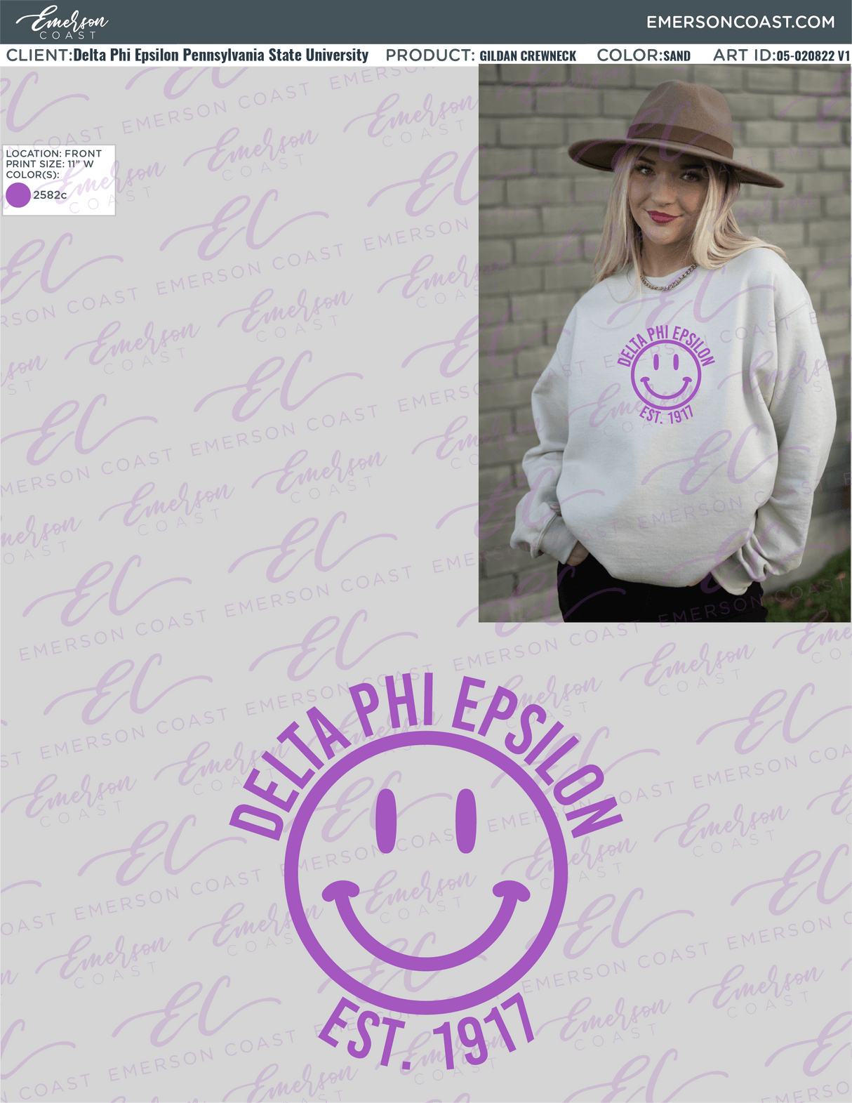 05-020822 Delta Phi Epsilon Pennsylvania State University Crewneck 2022-01