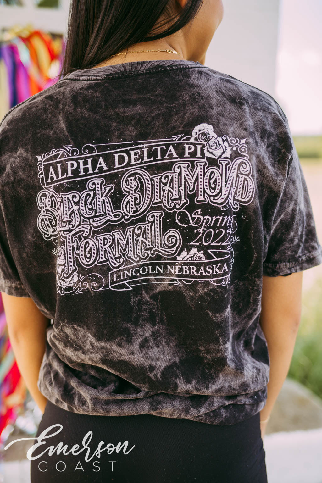 Alpha Delta Pi Vintage Black Diamond Formal Tshirt