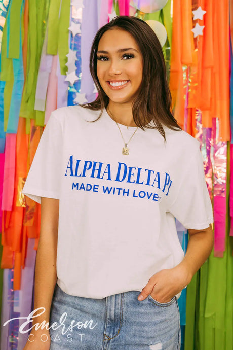 Alpha Delta Pi Made With Love Tshirt